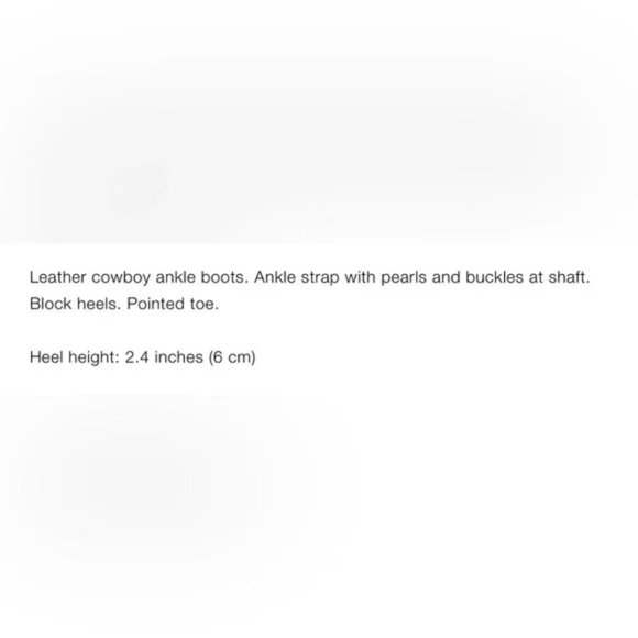 Zara Studded Black Leather Cowboy Ankle Boots - Picture 8 of 10